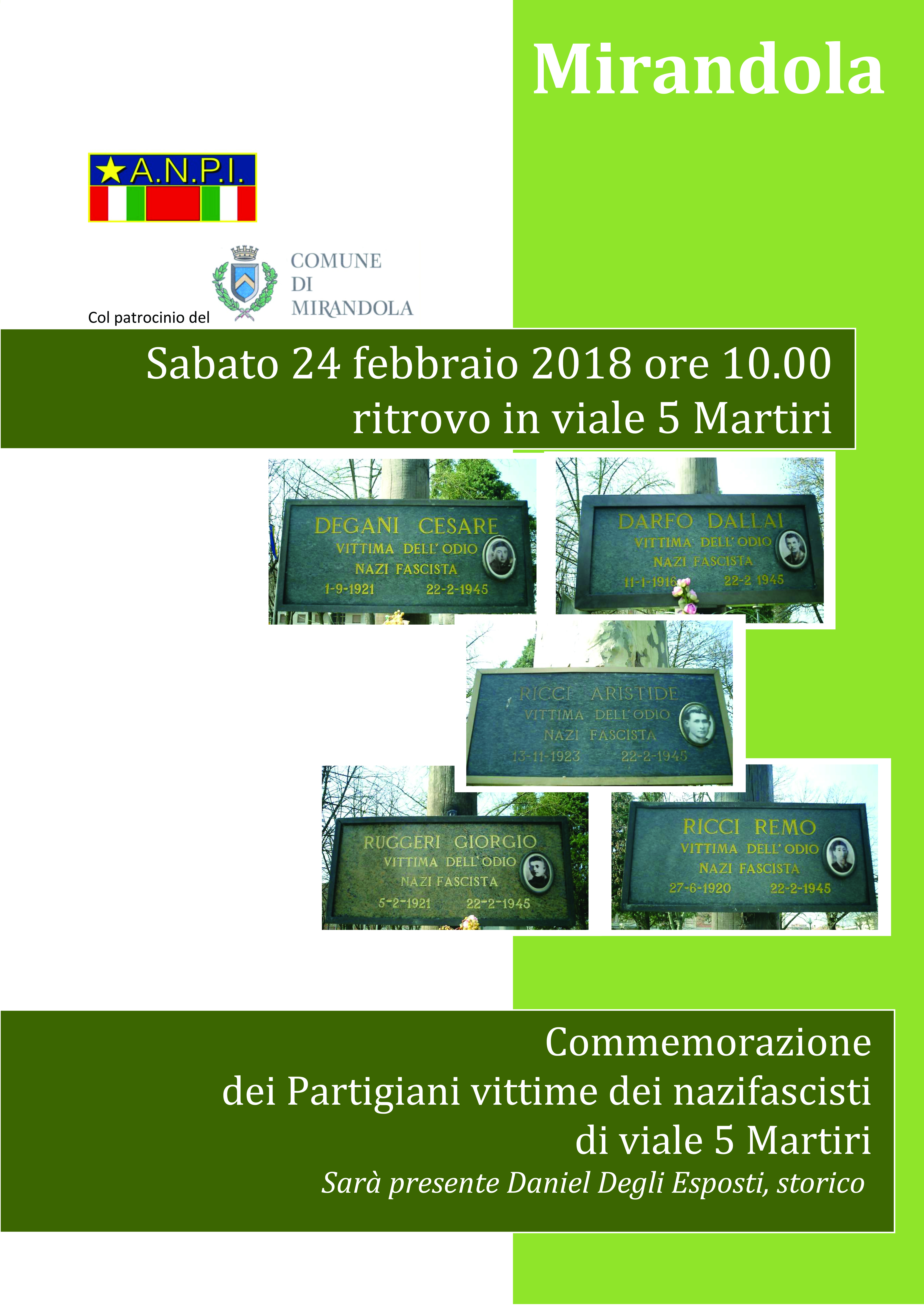 Commemorazione 5 Martiri 2018