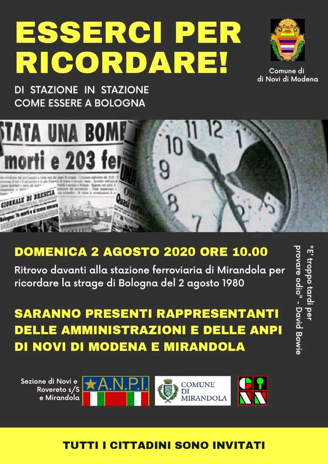 Quarantesimo della strage della stazione di Bologna