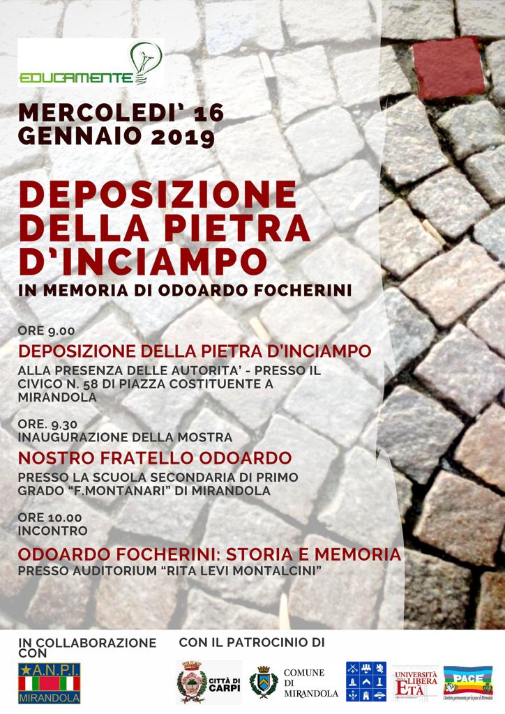 deposizione pietra d'inciampo