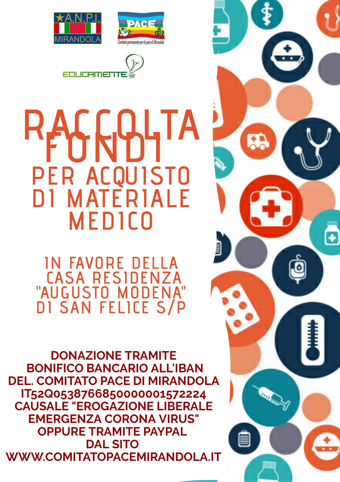 Raccolta fondi per materiale medico