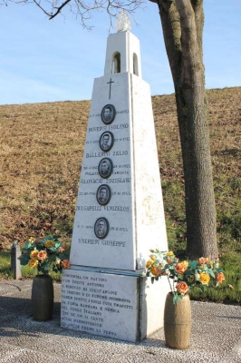 Cippo Via Terzi livelli salita argine