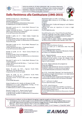 programma settantesimo Mirandola