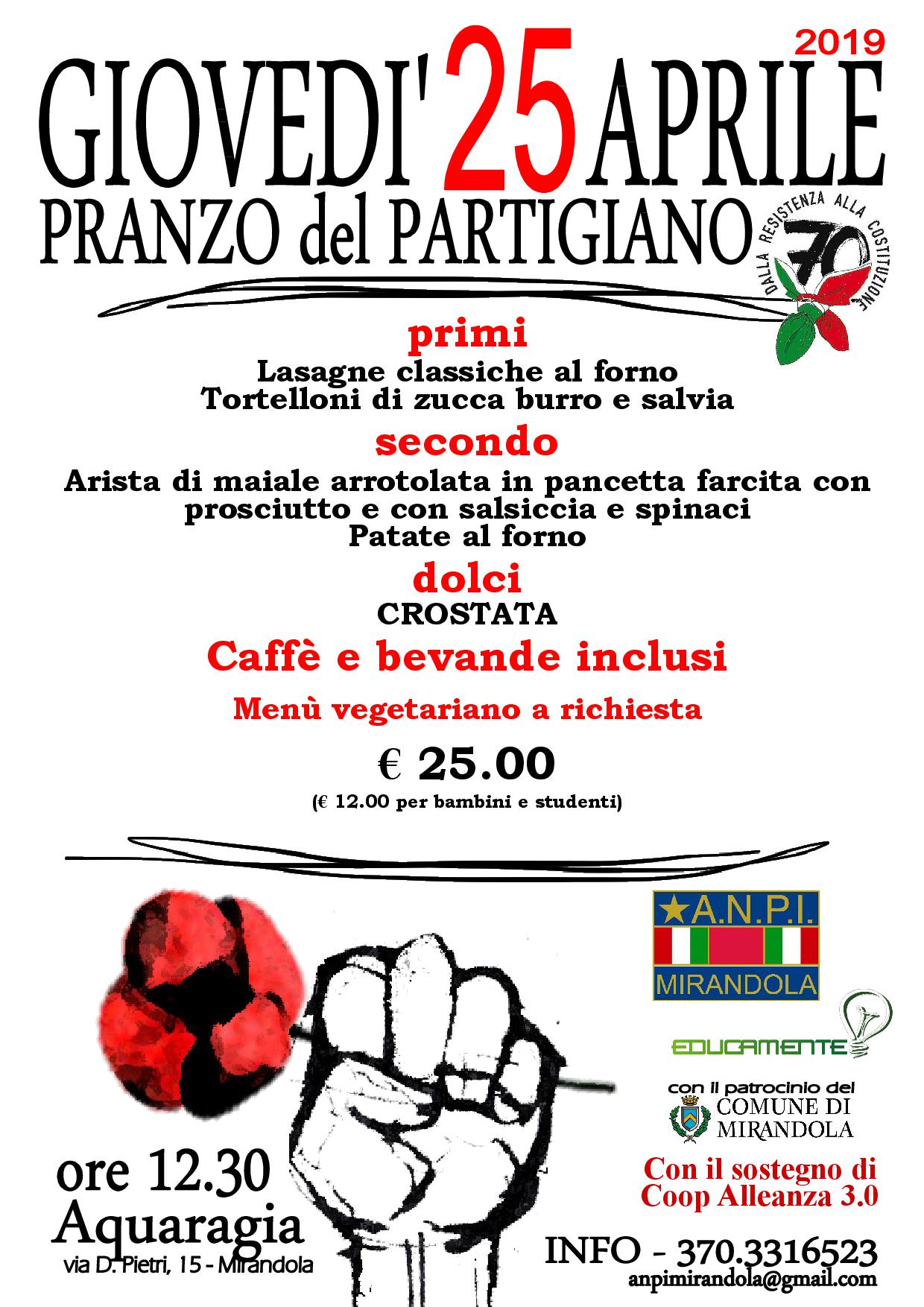 Pranzo del Partigiano 2019